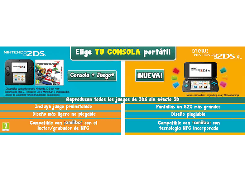 Consola - Nintendo 2DS, Rosa + Tomodachi Life (Preinstalado)