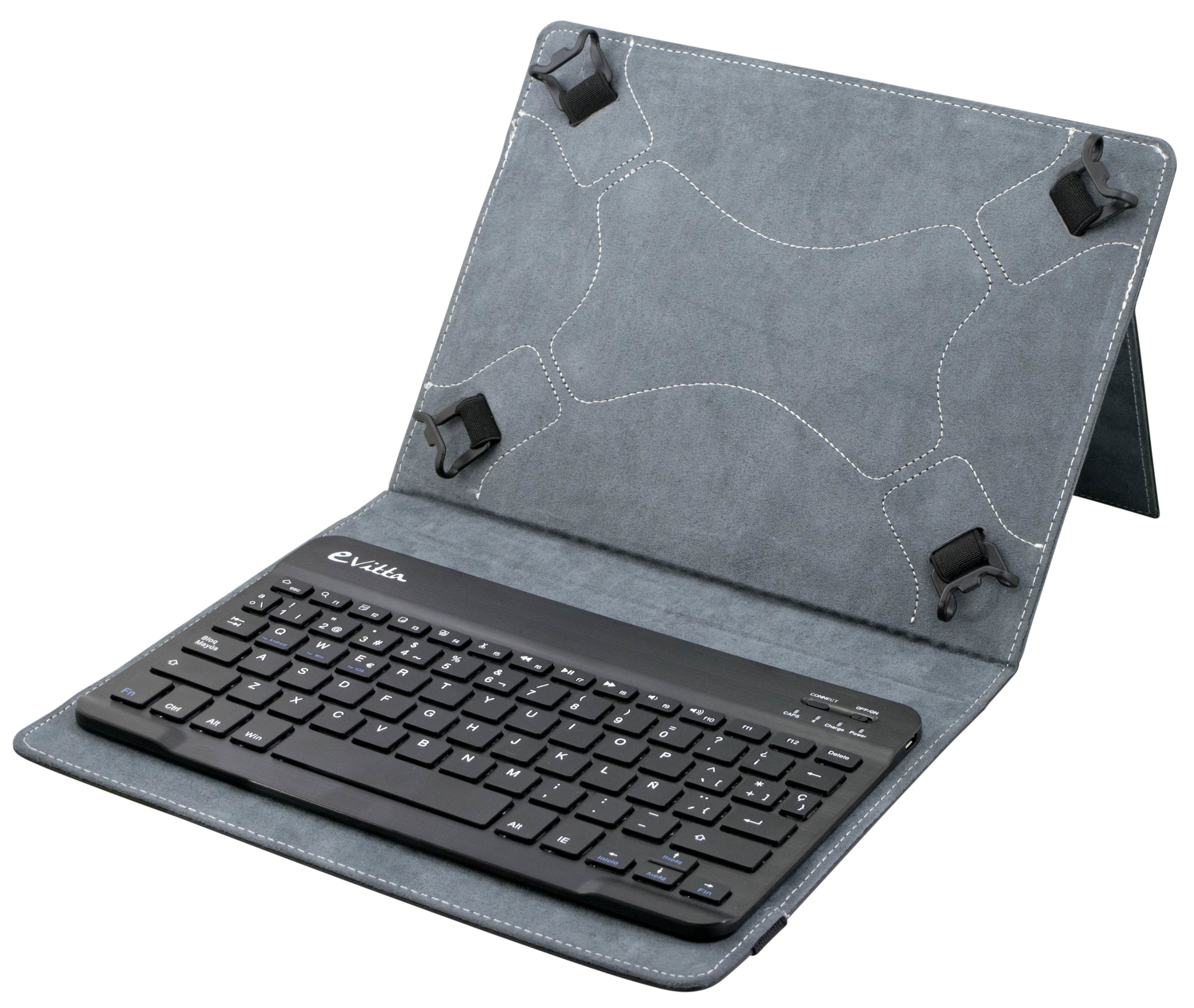Funda para tablet de 9,7 a 10,1 pulgadas - E-vitta KeyTab BT Pure, rojo, con teclado Bluetooth
