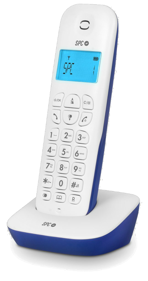 Spc 7300a Telefono dect new air azul agenda 20 identificador llamadas blancoazul telecom 7300 nombres modo eco con 7300n inalambrico pantalla retroiluminada gap