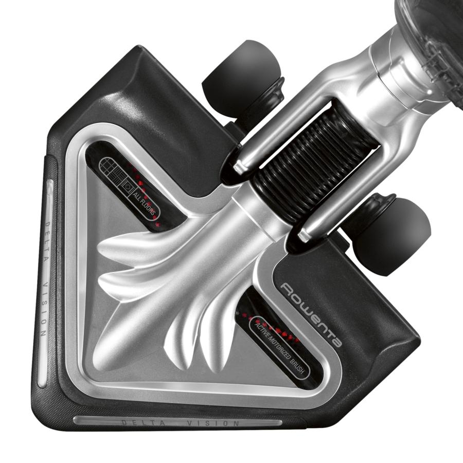 Cabezal de aspiradora con las palabras 'Delta Vision' y 'Active Motorized Brush'.