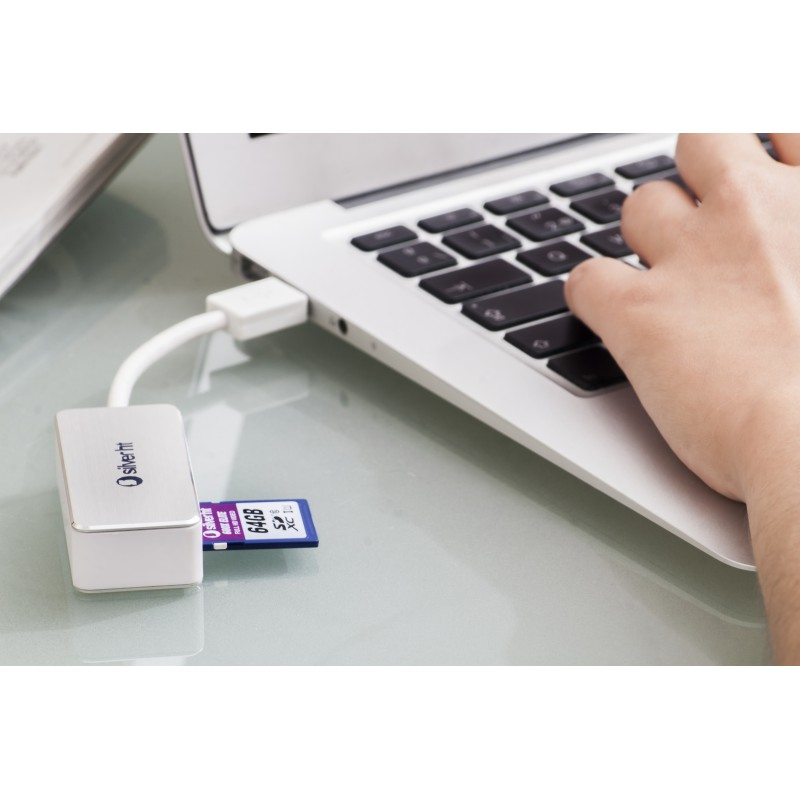 Lector de tarjetas - SilverHT 111401540199, USB 3.0, Aluminio