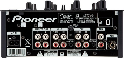 Mesa de mezclas - Pioneer DJM-350, 2 canales, 24-bit/48 kHz, Grabación USB, Crossfader