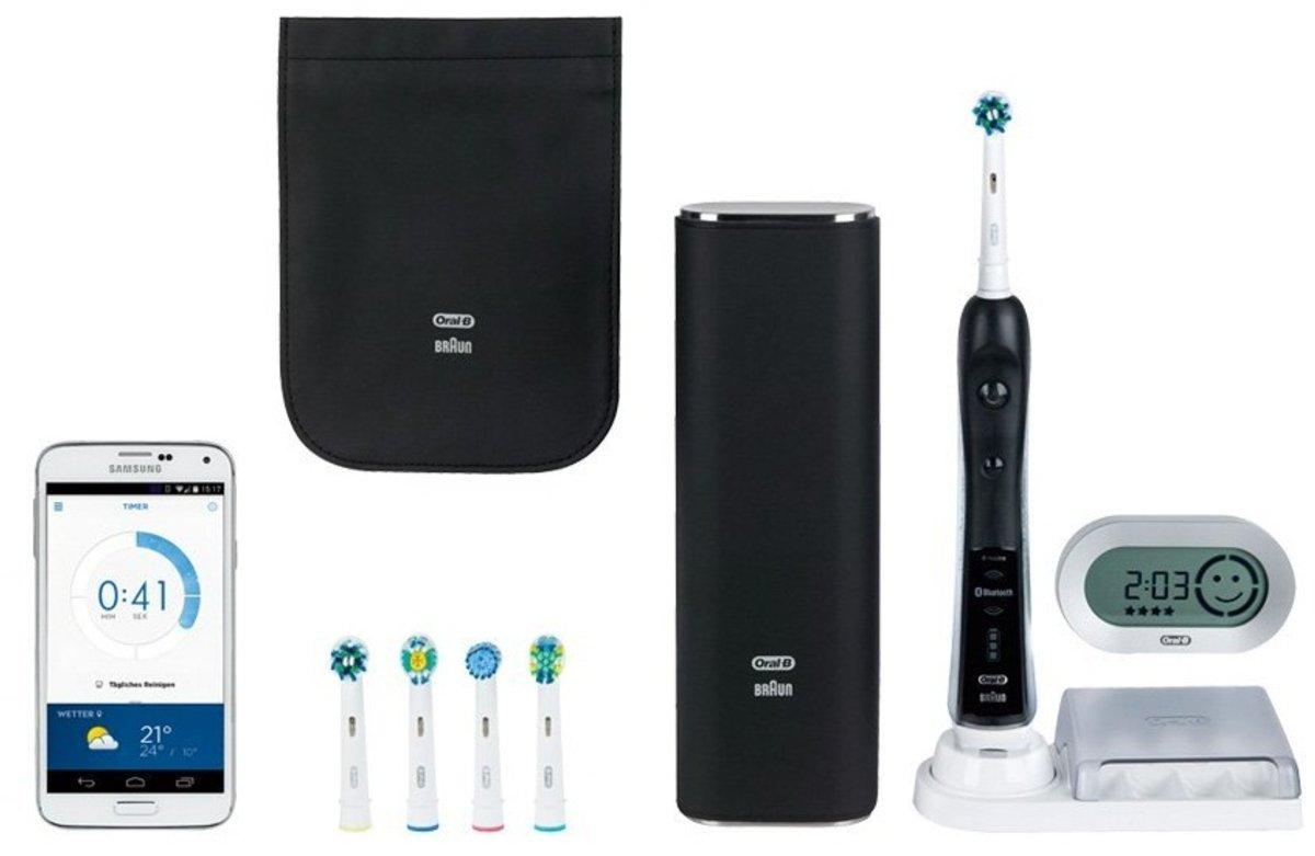 Cepillo Eléctrico - Oral B PRO 7000 BLACK CROSS ACTION Cepillado 3D, Sensor de presión con luz,