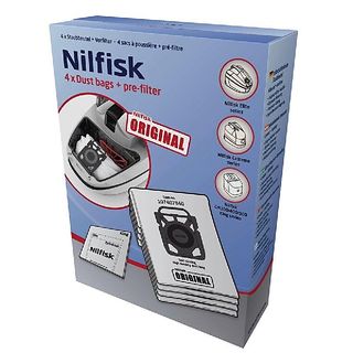 Bolsas de aspirador - Nilfisk 107407940 4 unidades, Compatible con Aspiradores Elite y