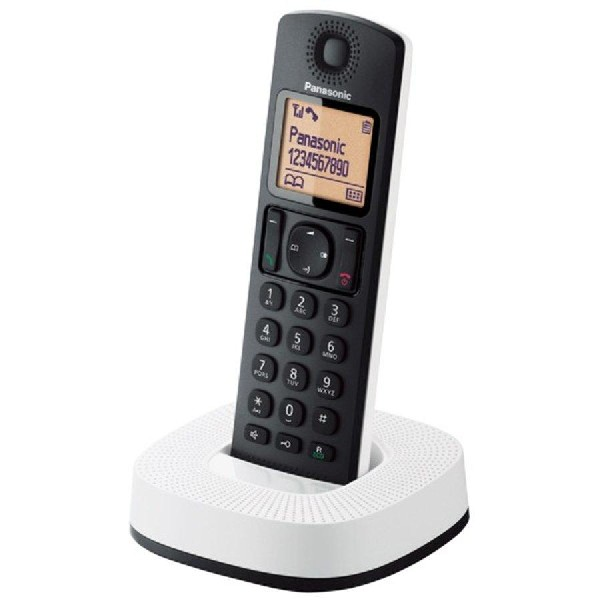 Panasonic Kxtgc310 Telefono inalambrico sp2 blanconegro manos libres fijo lcd identificador llamadas 16h uso continuo localizador agenda 50 bloqueo modo eco ruido color negro y dect kxtgc310sp2 kxtg310sp2 1