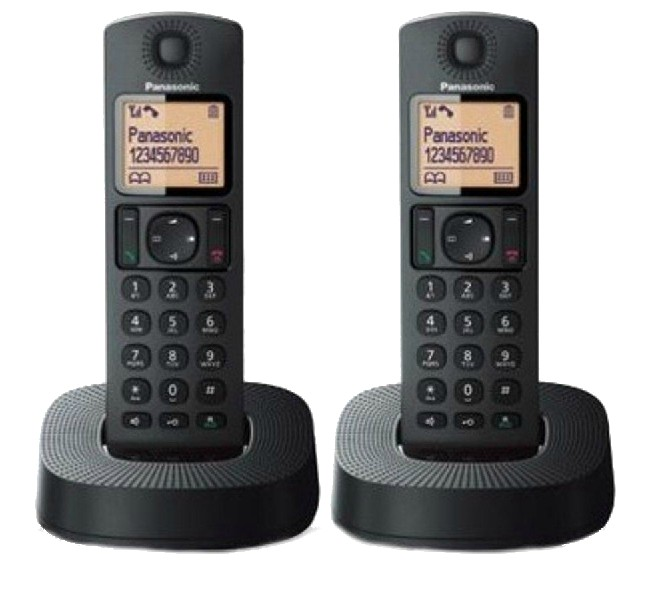 Teléfono - Panasonic KX-TGC312SPB Duo, Inalámbrico, 50 contactos, Pantalla LCD, Bloqueo de llamadas, Negro