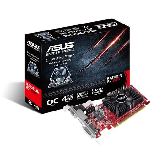 Tarjeta Gráfica - ASUS R7240-OC-4GD3-L Radeon R7 240 4GB GDDR3
