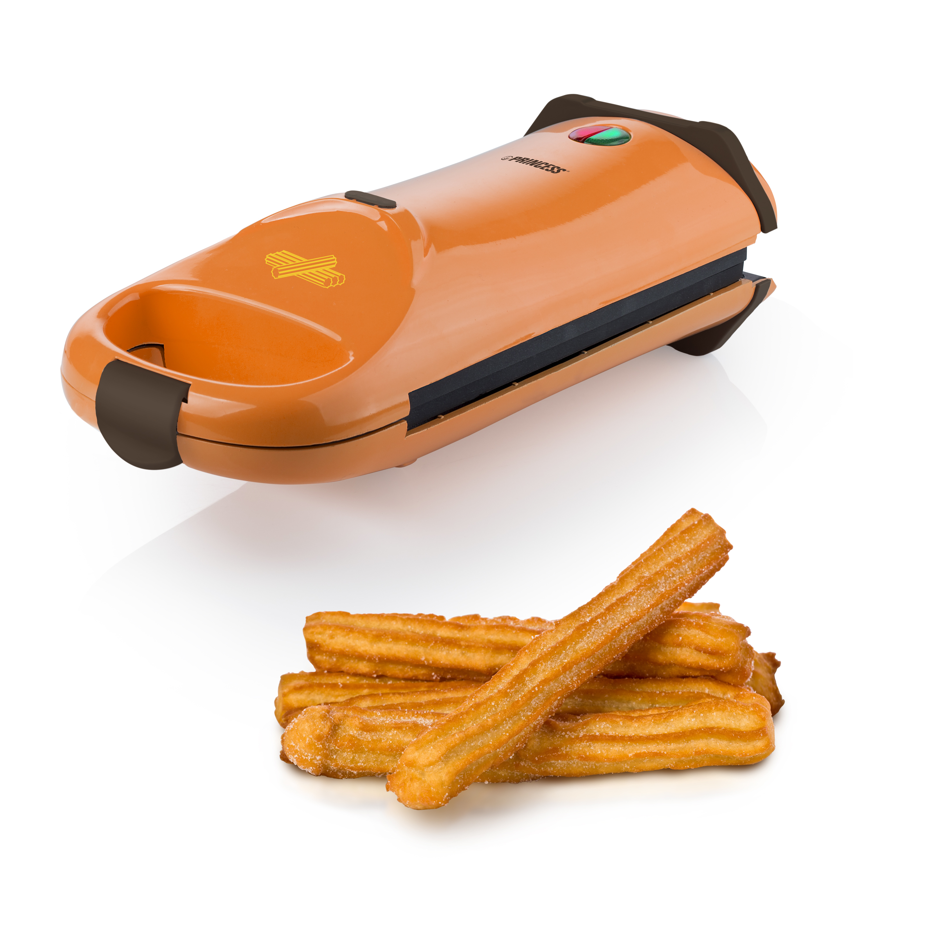 Churrera - Princess 132401, Para 4 churros, Función volteo, Naranja
