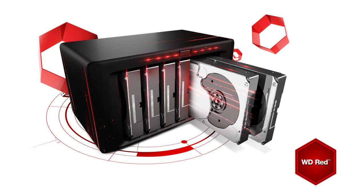 Disco duro 1 TB - Western Digital WD Red NAS Plus Hard Drive, 3.5", SATA III, 64 MB, Interno, 5400 rpm, Rojo