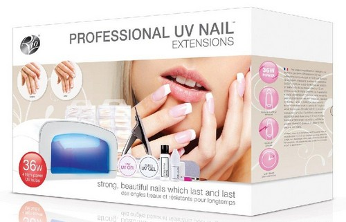Kit de manicura y extensiones de Uñas - Rio Beauty UVLP6 COM 4 Lámparas UV, Temporizador, Fácil