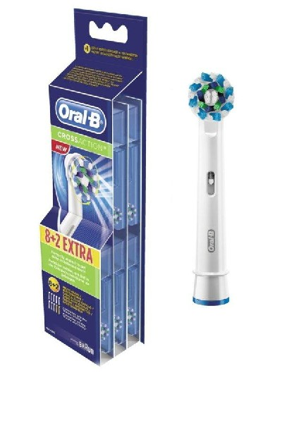 Recambio para cepillo dental - Oral-B EB50 8+2 CROSS ACTION, 10 cabezales
