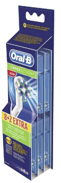 Recambio para cepillo dental - Oral-B EB50 8+2 CROSS ACTION, 10 cabezales