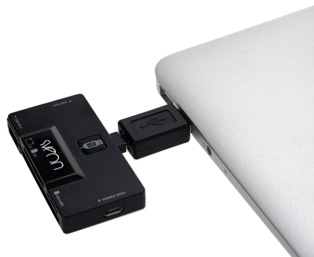 Lector tarjetas OTG + hub - Sveon SCT207, USB y MicroUSB