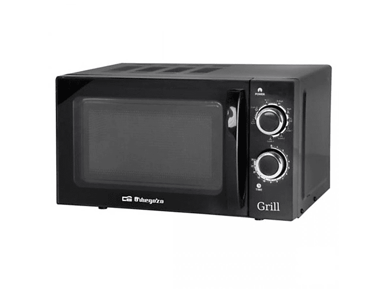 Microondas - Orbegozo MIG 2031 Capacidad 20 litros, Grill, Negro, 6 niveles de potencia