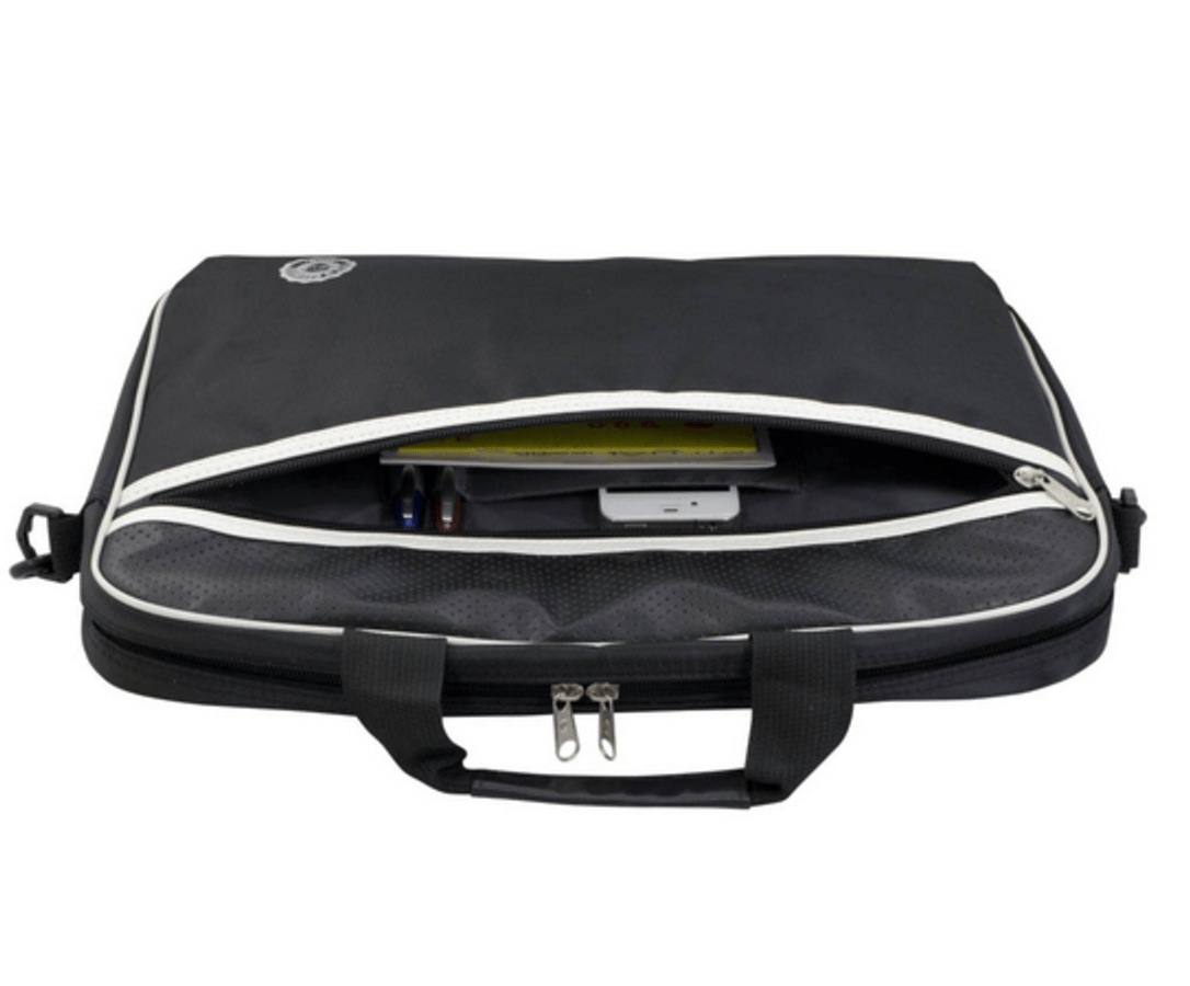 Maletín para portátil - E-vitta Retro Bag, negro, interior acolchado