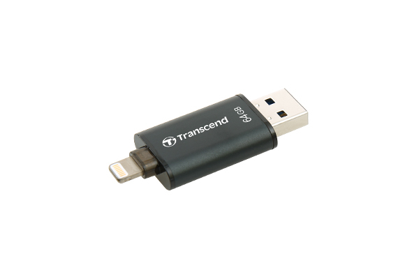 Pendrive de 64GB - Transcend JetFlash Go 300, USB 3.0 (3.1 Gen 1), Tipo A, Negro