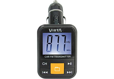 Transmisor FM - Vieta Track, USB, SD/MMC, Negro