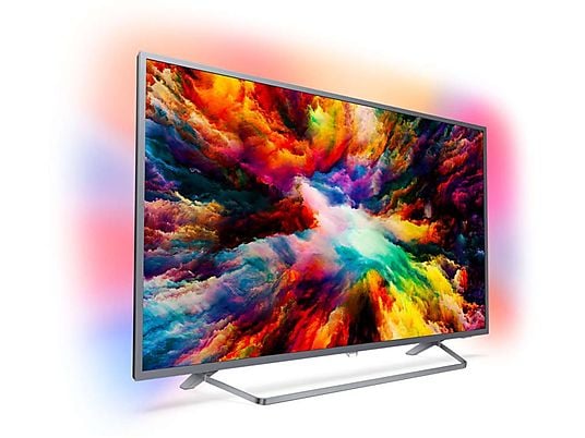 TV LED 55"-Philips 55PUS7303/12, UHD 4K, Ambilight 3 lados, P5, HDR Plus, Quad Core, Pixel Precise