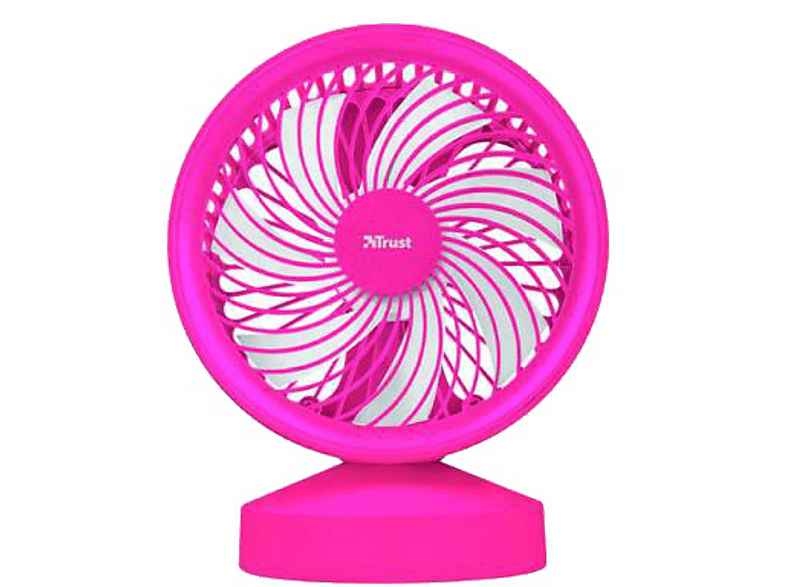 Ventilador USB de refrigeración portátil - Trust Ventu, Rosa