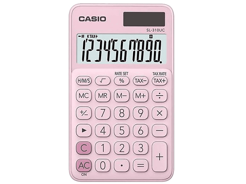 Calculadora - Casio SL-310UC, 10 dígitos, Rosa