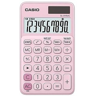 Calculadora - Casio SL-310UC, 10 dígitos, Rosa