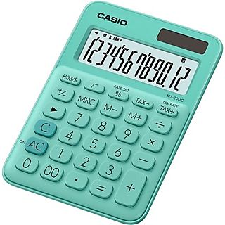 Calculadora - Casio MS-20 UC-GN, Pantalla extra grande, Cálculo de tasas, Verde