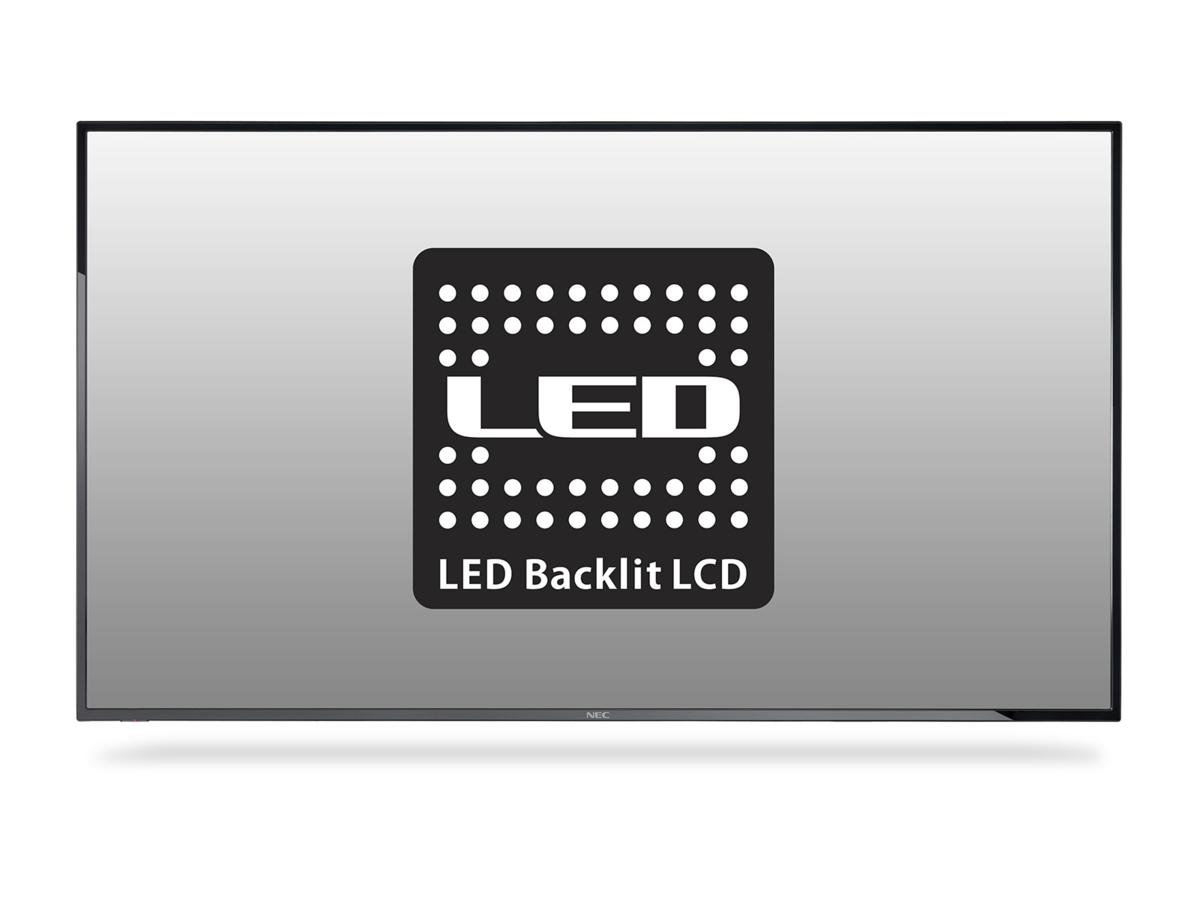 Pantalla de señalización de 65" - NEC MultiSync E656, LED, Full HD