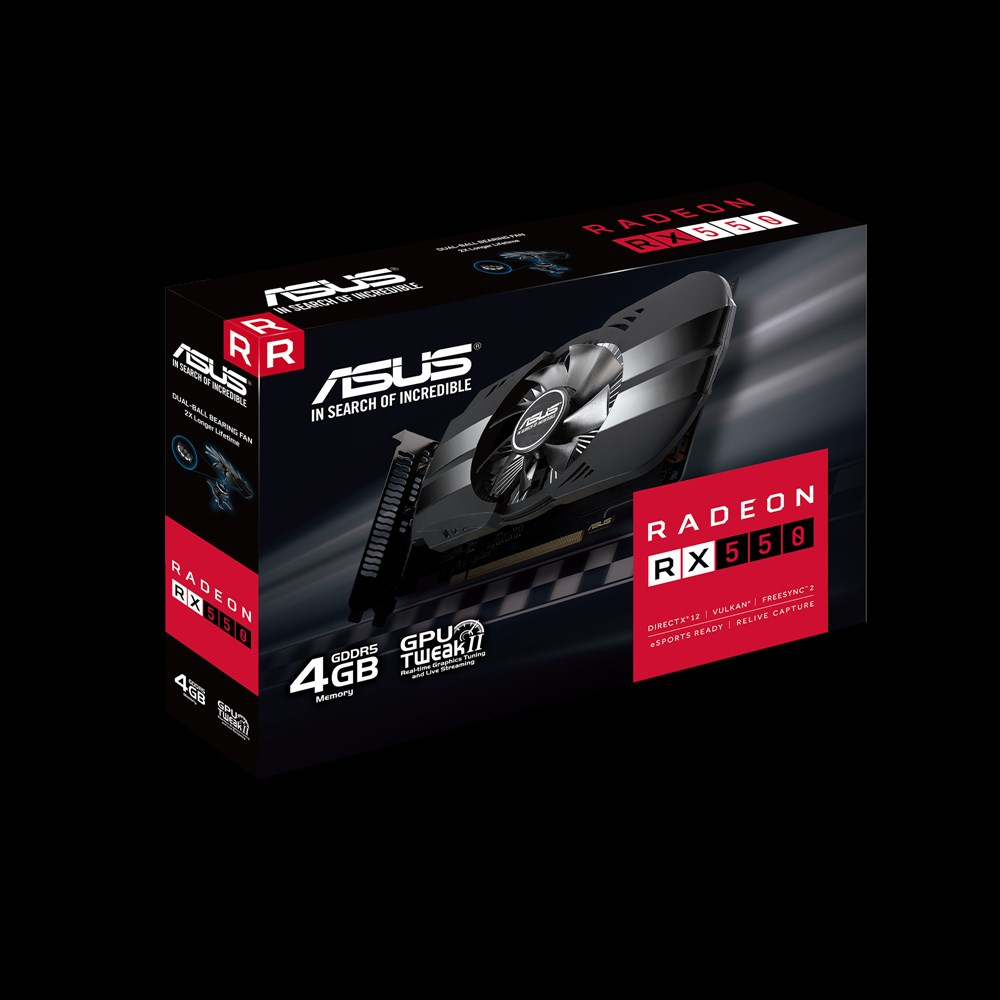 Tarjeta gráfica - ASUS RADEON PH-RX550-4G-M7, 4GB, GDDR5
