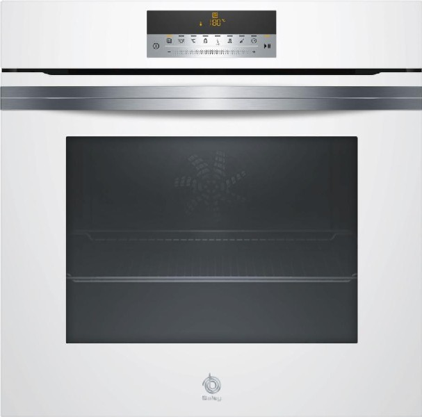 Horno Balay 3hb5888b0 blanco dualclean 40 recetas 71l termosonda cristal integrable 3600w control deslizante bandejas multifuncion pirolitico y aqualisis 71 60 3600 59.4