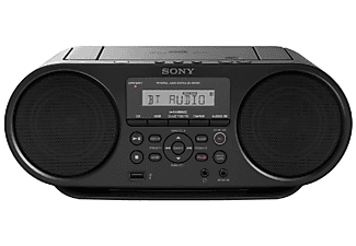 Radio CD - Sony ZSRS60BT Boombox con CD y Bluetooth, AM/FM, Negro