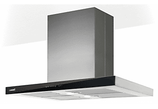 Campana - Cata 02097202 Isla Legend, Inox y Cristal Negro, 90cm ancho, 710m3/h