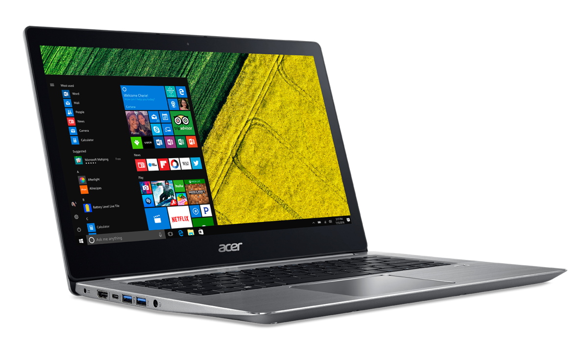 Portátil - Acer Swift 3Sf315, 15.6",Ryzen5 2500U, 8Gb, 256Ssd, W10, Plata