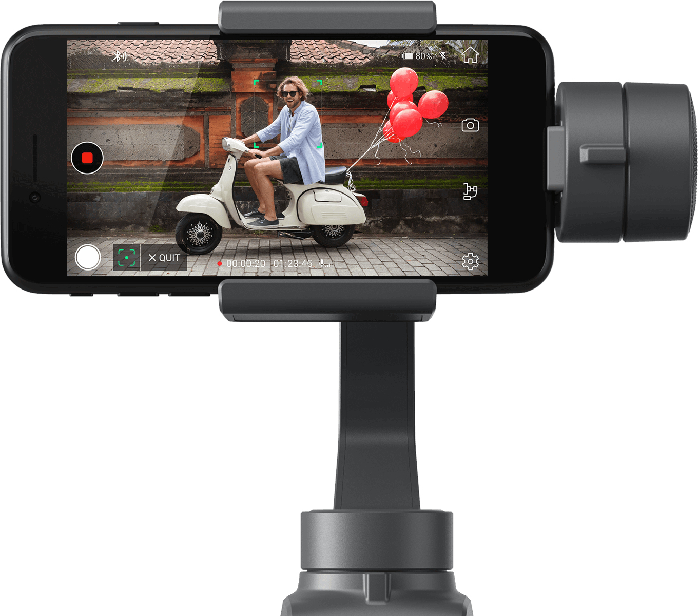 Estabilizador digital - DJI Osmo Mobile 2, Estabilizador de mano, Inclinable, Plegable, Negro