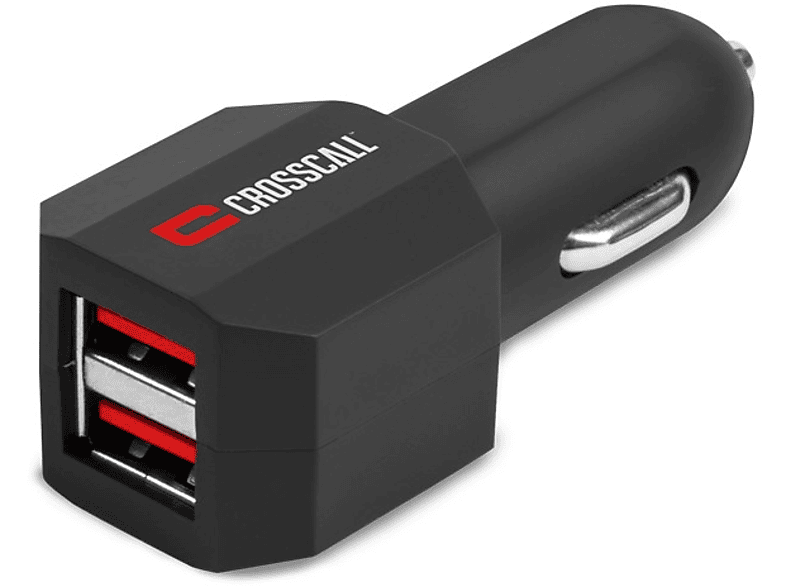 Cargador de coche - Crosscall CV2.PE.NR000, 2 x USB, Negro