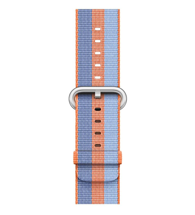 Correa para reloj - Apple, Nylon, 42 mm, Trenzado naranja