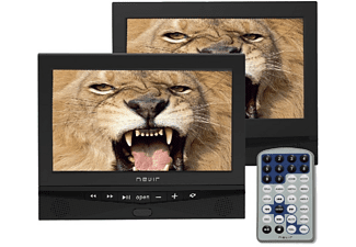 DVD Portátil - Nevir NVR-2778DVD-PDCU, 10.1", WSVGA, Doble pantalla, USB, SD