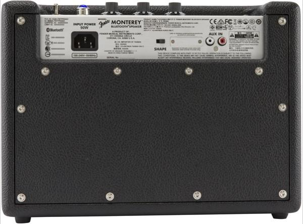 Altavoz inalámbrico - Fender Monterey, 120W, Bluetooth, Negro, Plata, diseño retro, conector RCA