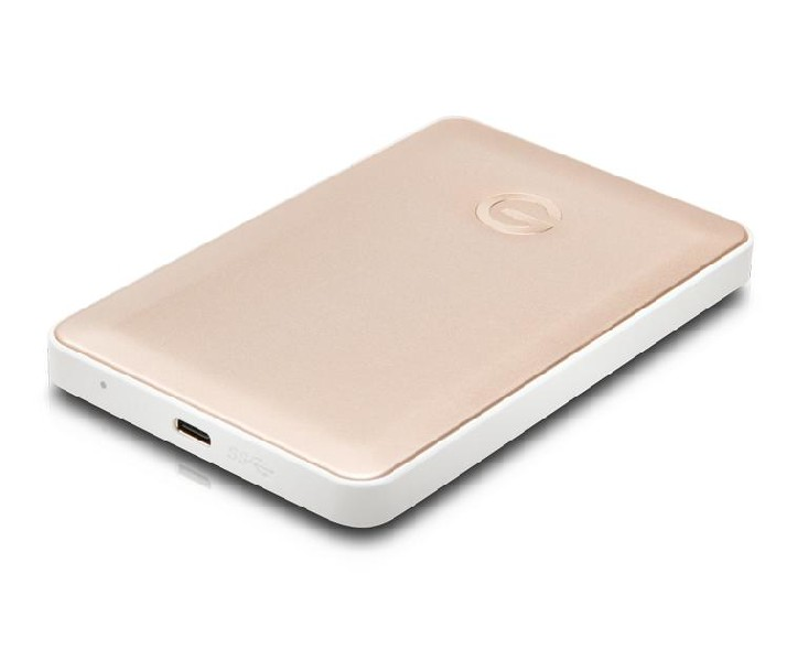 Disco duro 1TB - G-Technology, G-DRIVE, USB C 3.1,130 MB/s, Rosa