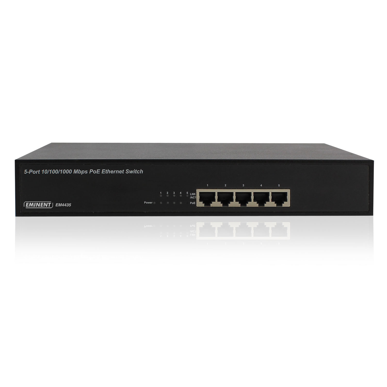 Switch - Eminent EM4435, No gestionado, Gigabit Ethernet (10/100/1000), Energía sobre Ethernet