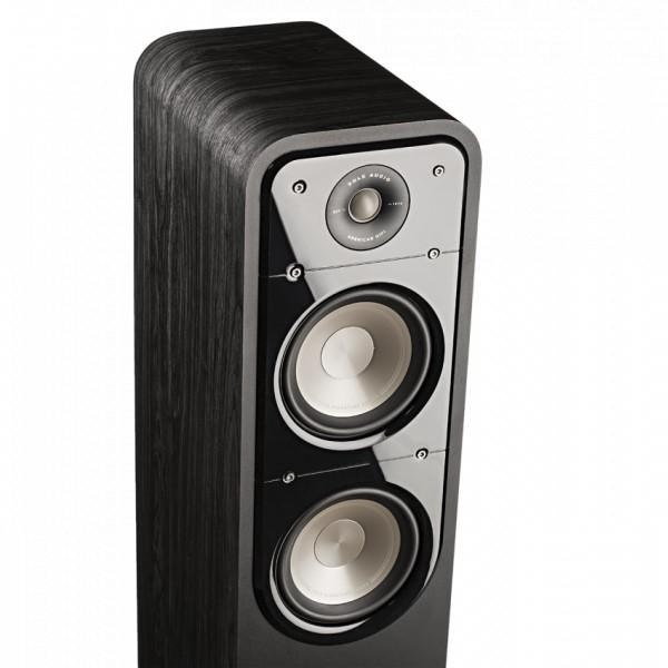Torre de sonido estéreo - Polk Audio S-55, 200W, 2 vias, Negro