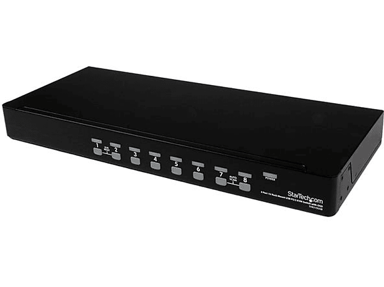 Switch KVM | StarTech.com SV831DUSBGB Conmutador KVM Montado en Rack 1U de 8 puertos USB PS/2