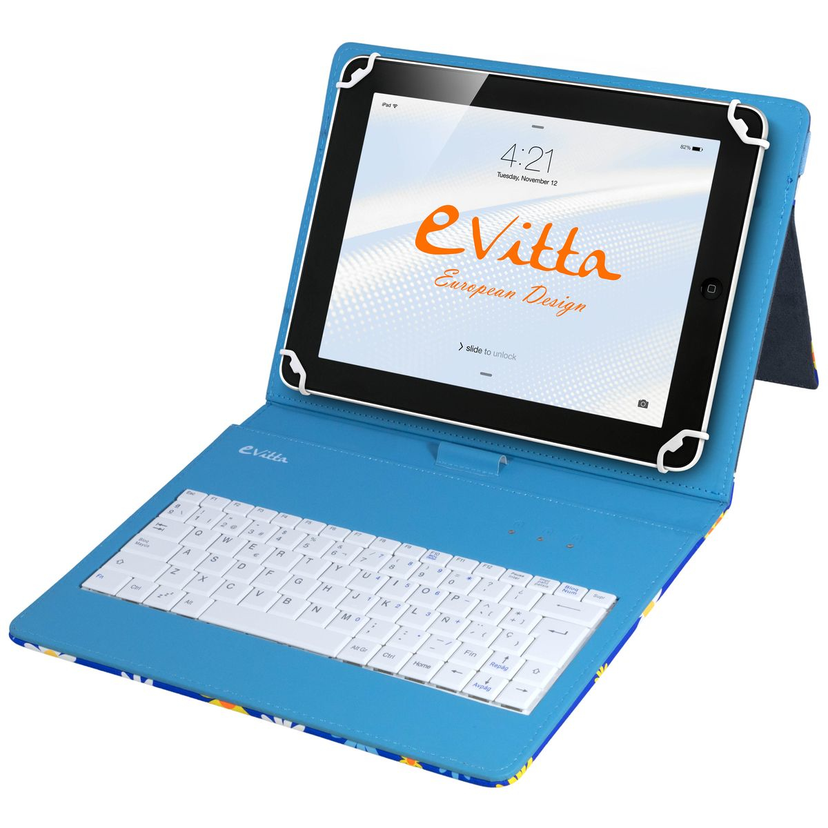 Funda Teclado USB - e-Vitta Daisies EVUN000801 10.1" Folio Multicolor funda para tablet