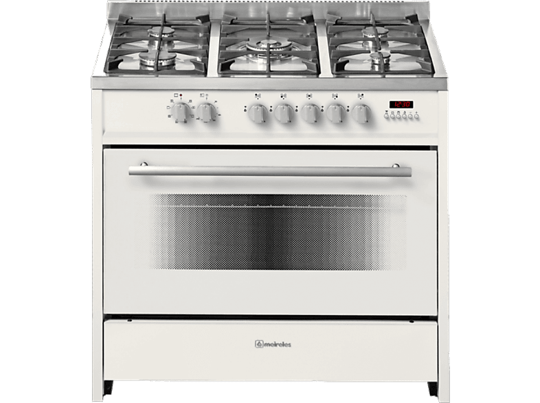 Cocina - Meireles E 911 CR, Encimera de gas butano y horno eléctrico con 5 quemadores y horno