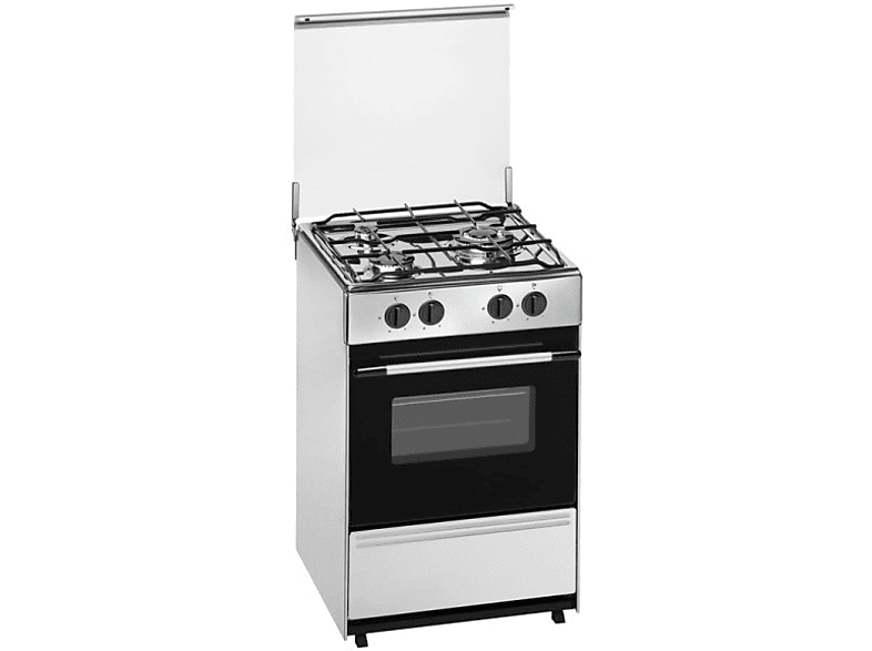 Meireles 1530 X cocina gas butanopropano volumen útil 53l gris acero inoxidable de g1530dvx g1530dv 3 quemadores encimera y horno fuegos 53 g1530 1