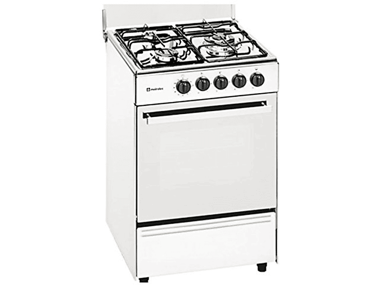 Cocina - Meireles G 2302 DV, A gas butano, Encimera con 3 quemadores, Horno, Blanco