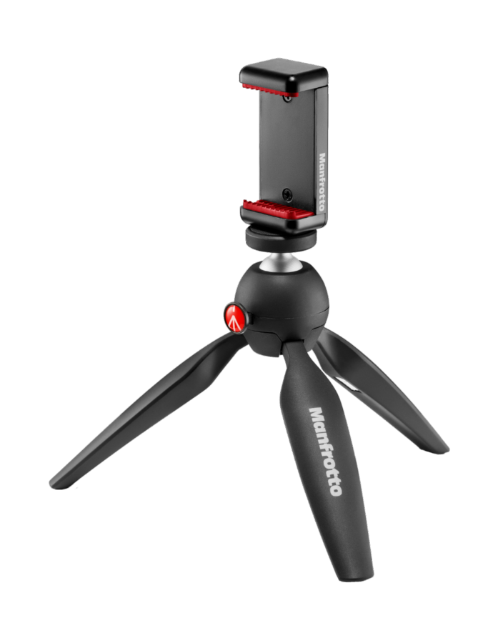 Manfrotto Pixi Mini para smartphone negro con pinza universal tripode star tipo bola altura 143 cm aluminio