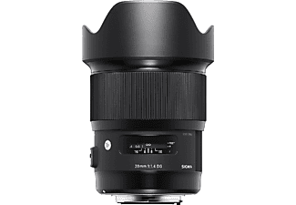Objetivo - Sigma DG HSM ART, 20 mm, 129.8mm, f/1.4 , Para Nikon, Ultra gran angular, Negro