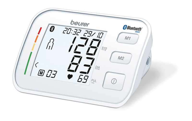Tensiómetro - Beurer BM 57, Para brazo, LCD, Bluetooth