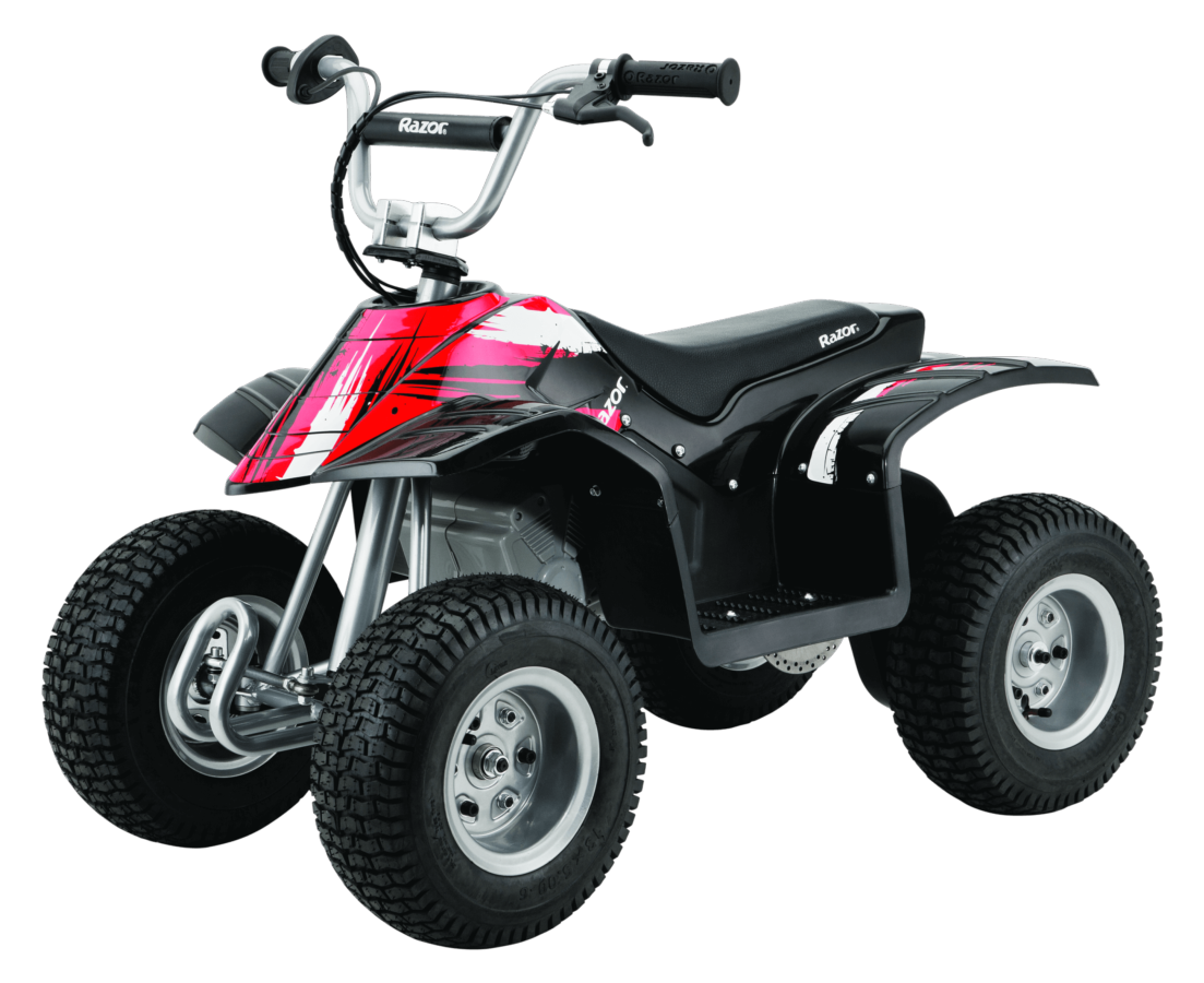 Quad - Razor Dirt Quad, Velocidad máxima 13 km/h, Rojo y negro