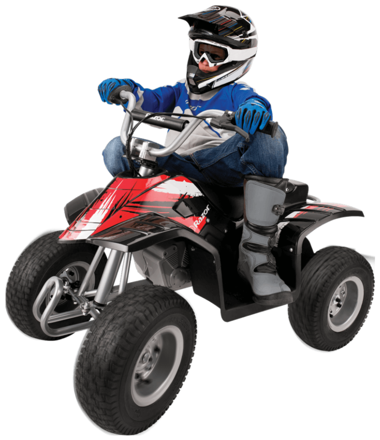Quad - Razor Dirt Quad, Velocidad máxima 13 km/h, Rojo y negro
